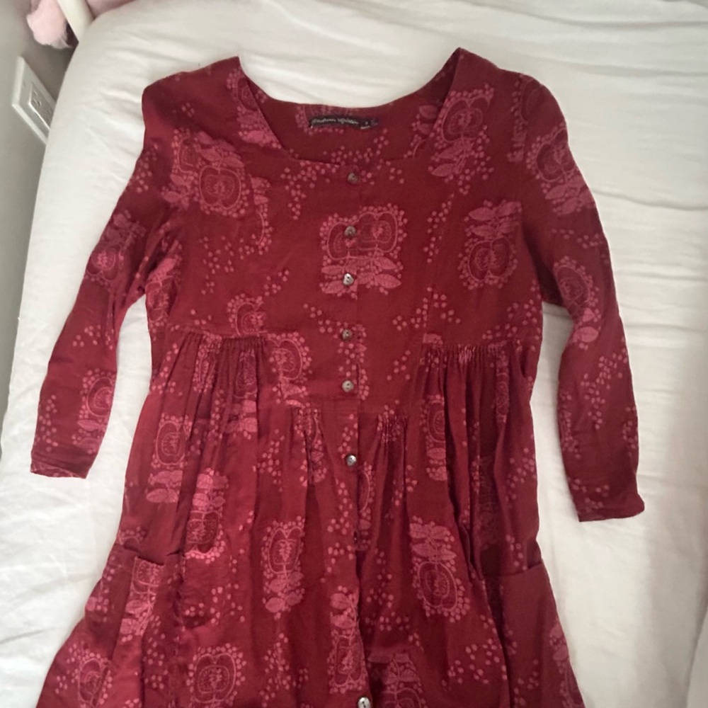 Burgundy Gudrun Sjoden Lightweight Mini Dress